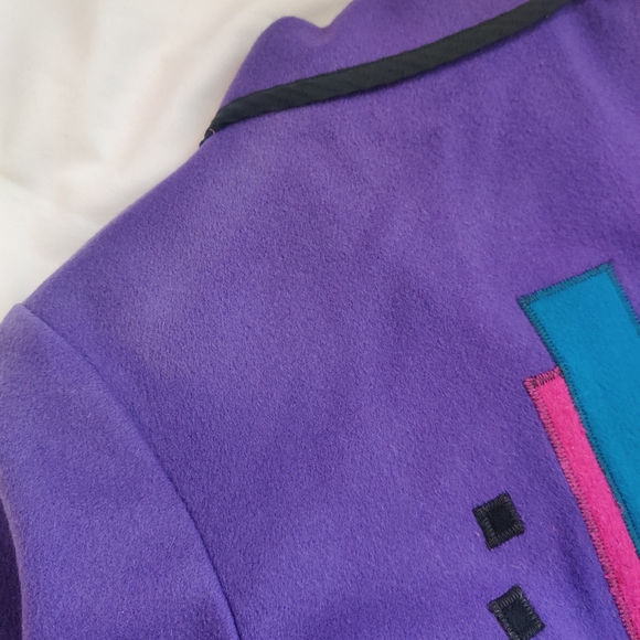 Lynn Murray Vintage Purple Patched Wool Jacket - Picture 10 of 10